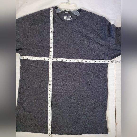 CARHARTT GREY GRAY LONG SLEEVE LOGO LOOSE FIT WORKING CASUAL WESTERN SHIRT - Picture 5 of 6